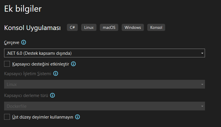 Hello World Uygulaması | C# ile Console Uygulamalarına Giriş Hello World uygulaması versiyon seçimi nasıl yapılır